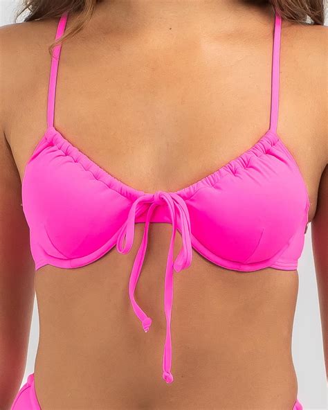 Shop Kaiami Alana Underwire Bikini Top In Pink Punch Fast Shipping And Easy Returns City Beach