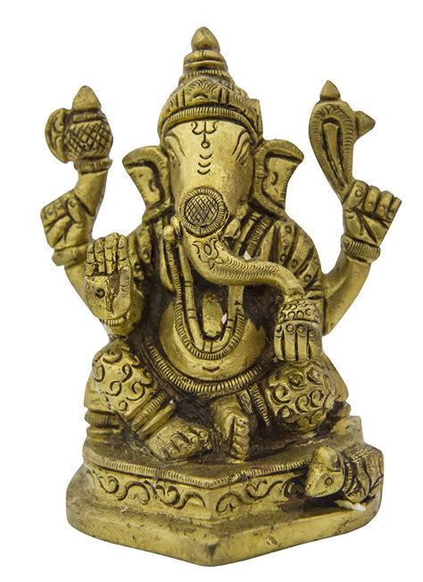 Buy Exotic India Bhagawan Ganesha Small Statue Brass Statue Online