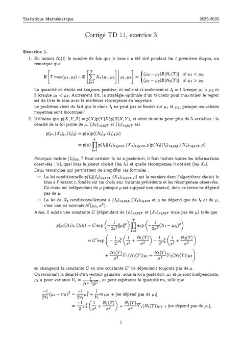 Corrige Td Ucb Eyfjfkd Statistique Math Ematique Corrig E