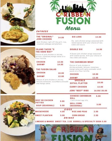 Online Menu of Caribbean Fusion Food Restaurant, Charlotte, North ...