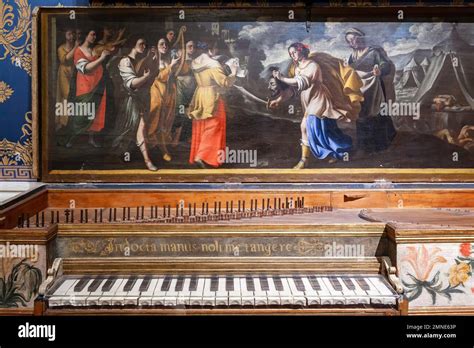 Harpsichord With Rectangular Spinet Of The Renaissance At The Museum