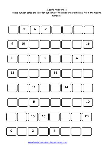 Maths Worksheets Year 1 Teaching Resources