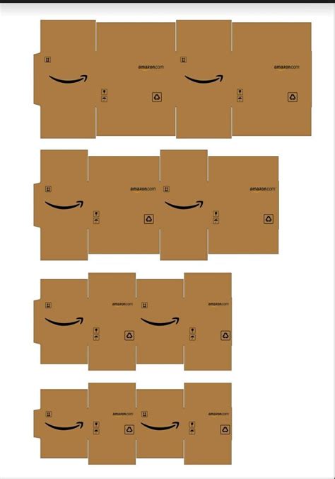 Elf Size Amazon Boxes In Crafting Paper Miniature Printables