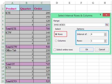 How To Return Cell Value Every Five Or Nth Row In Excel