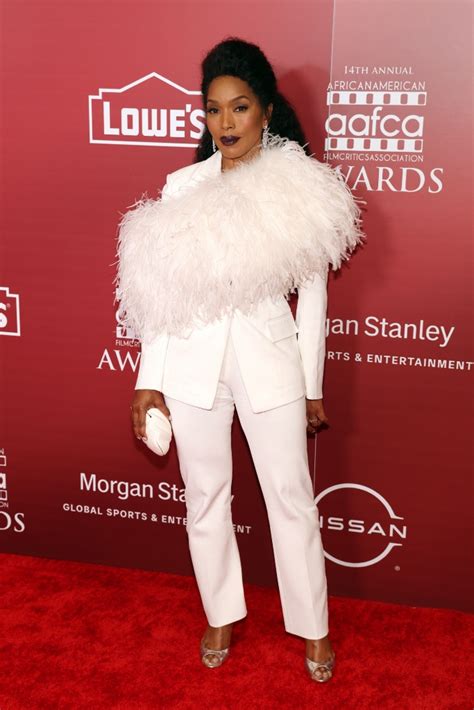 Angela Bassett Shines In Gold Peep Toe Heels At Aafca Awards 2023