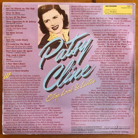 Patsy Cline Stop Look And Listen Suffragette Records