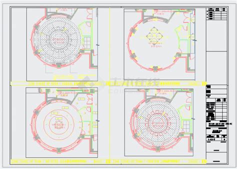 2000平米中餐厅内装设计cad施工图纸餐厅土木在线