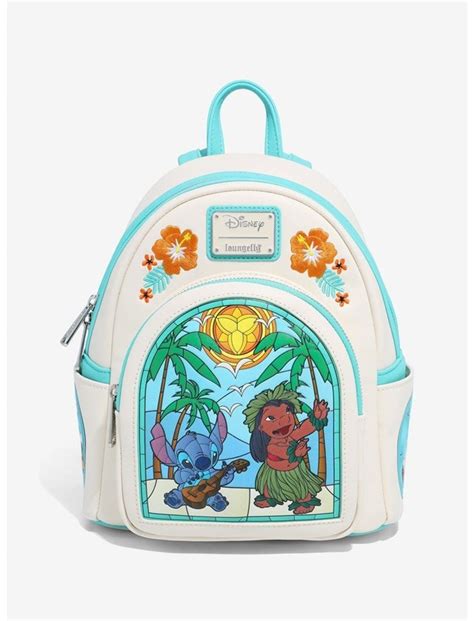 Lilo Stitch Stained Glass Backpack Hmv Exclusive Loungefly Backpack