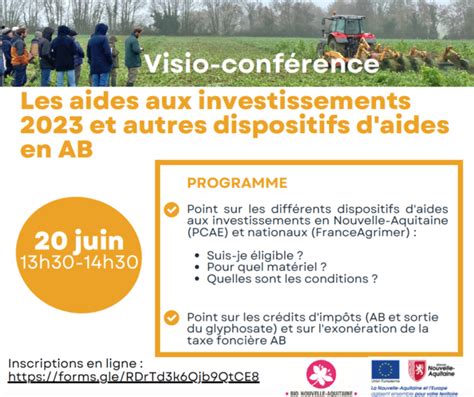 Les Aides Aux Investissements 2023 Et Autres Dispositifs D Aides En AB