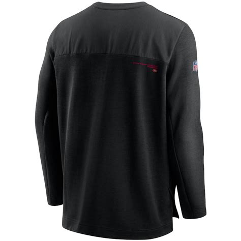 Mens San Francisco 49ers Nike Black Sideline Half Zip Uv Performance