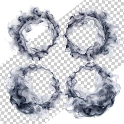 Smoke Ring In Motion On Transparent Background Premium Ai Generated Psd
