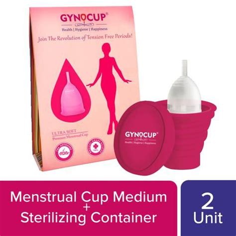 Buy Gynocup Premium Menstrual Cup With Sterilizer Container For Women