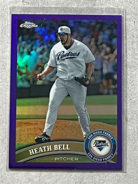 2011 Topps Chrome Purple Refractor 98 Heath Bell 499 For Sale