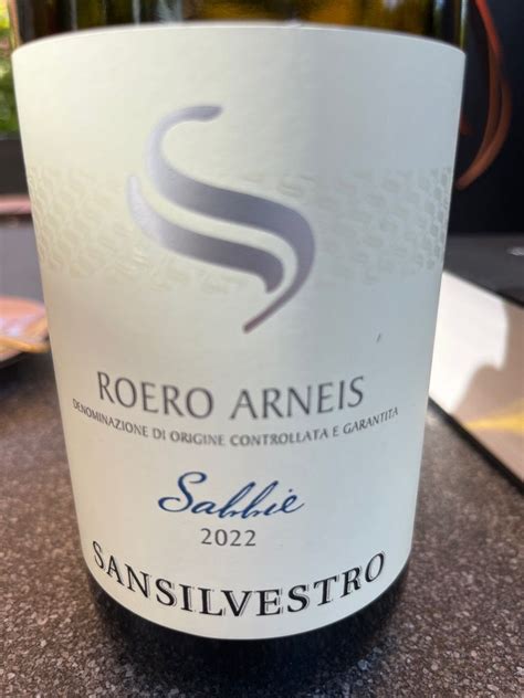 2022 Cantine San Silvestro Roero Arneis Sabbie Italy Piedmont Alba