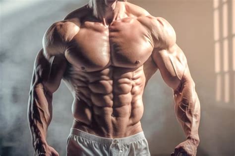 Premium AI Image Male Muscular And Fit Body With Great Abs And Other