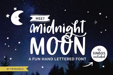 Midnight Moon Font And Symbols Stunning Display Fonts Creative Market