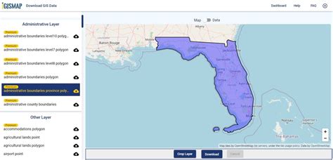 Florida Gis Data Shapefile Administrative Boundary Polygon County Highway Line Map