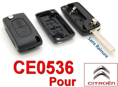 Acheter Coque Ce0536 Clé 2 Boutons Lame Va2 Pour Peugeot Citroën