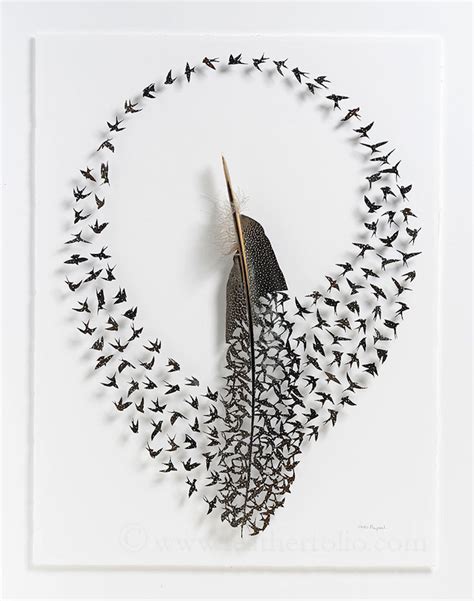 Feather Art Shadowboxes: Carefully Hand-Cut Feathers by Chris Maynard