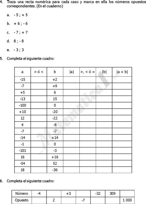 CONJUNTO DE LOS NÚMEROS ENTEROS EJERCICIOS PDF