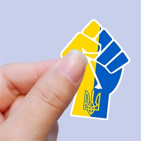 I Stand With Ukraine Sticker Vinyl Decal We Stand With Etsy