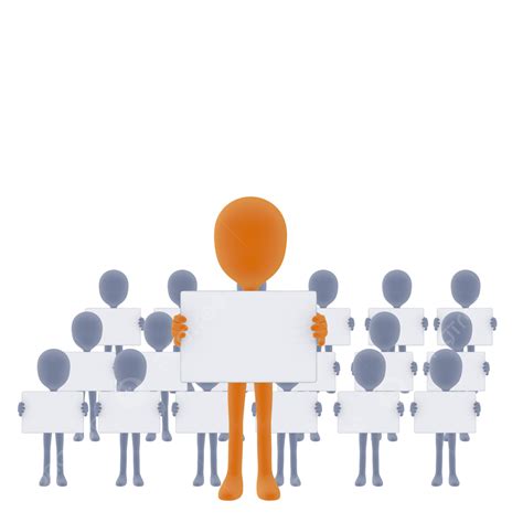 abstract stick figures holding signs hold human text read png