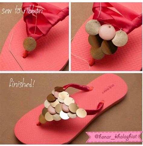 Pin By Shawn On Crafts Diy Flip Flops Flip Flop Craft Diy Slippers