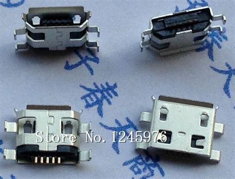 Conector hembra para teléfono móvil Conector Micro USB de 5 pines