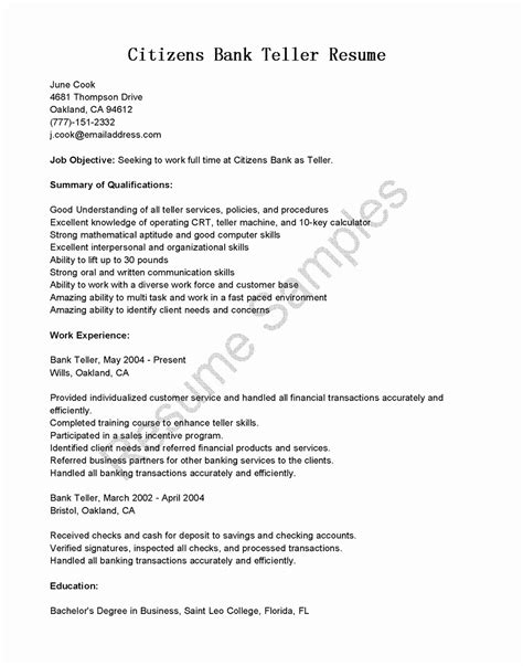 20 Banking Resume Samples Canada For Your Needs