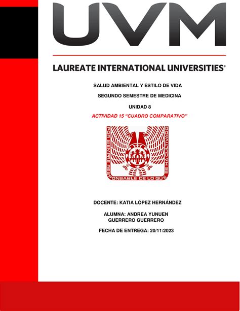 Actividad 15 Cuadro Comparativo Salud Ambiental Y Estilo De Vida Segundo Semestre De Medicina