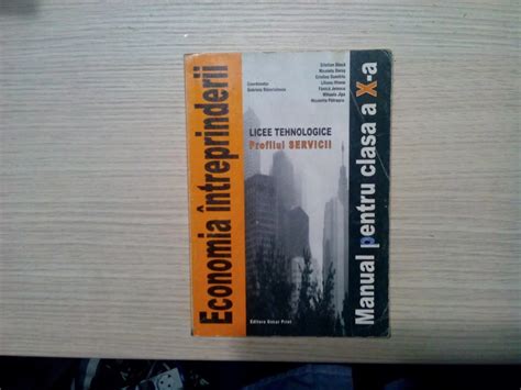 ECONOMIA INTREPRINDERII X Profil Servicii G Stanciulescu 2001