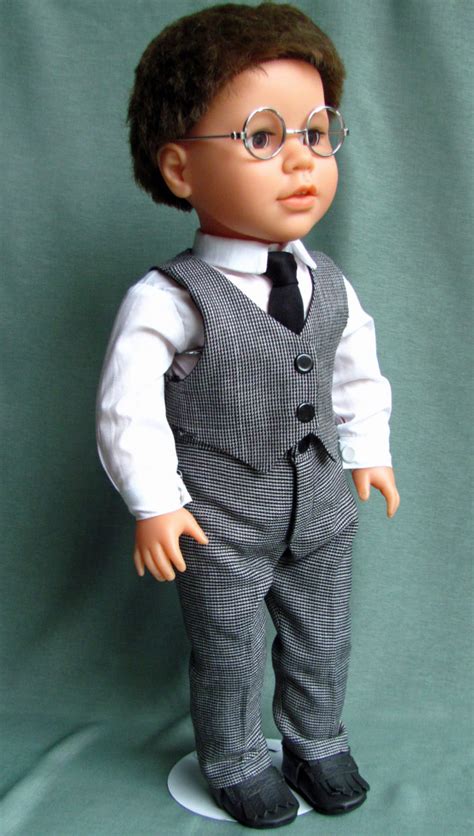 Boy Doll Clothes for 18 inch Doll 4-piece Suit, Vest, Pants, Shirt, and ...