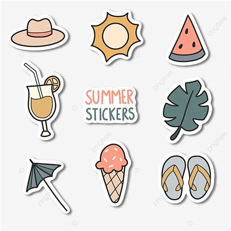 Beach Clipart Summer Clipart Cute Clipart Homemade Stickers Diy