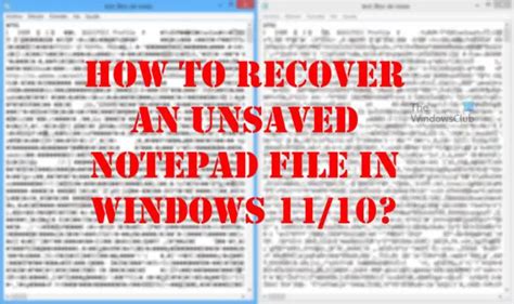 How To Recover An Unsaved Notepad File In Windows 11 10