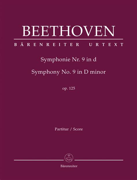 Partitions Gratuites Beethoven Ludwig Van Op 125 Symphony No 9