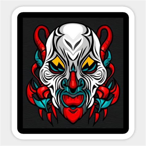 Creepy Mask Masked Sticker Teepublic