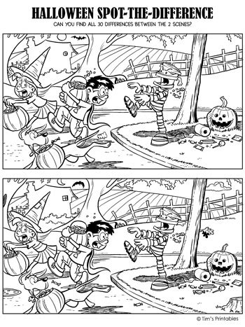 Halloween Spot the Difference - Tim's Printables