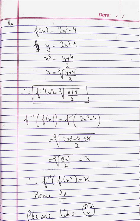 [solved] Find The Inverse Function F X For The Following Function