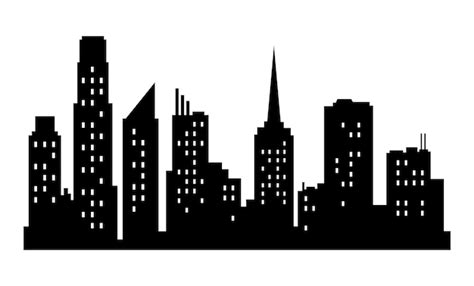 Premium Vector Black Cities Silhouette Collection Horizontal Skyline