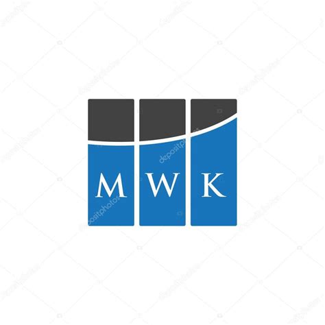 Dise O Del Logotipo De La Letra Mwk Sobre Fondo Blanco Mwk Iniciales