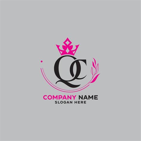 Qc Letter Fashion Brand Design Modern Style Creative Golden Wordmark