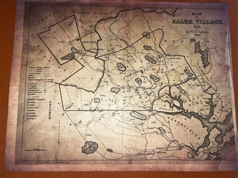 Salem Village 1692 Map Witch Trials - Etsy