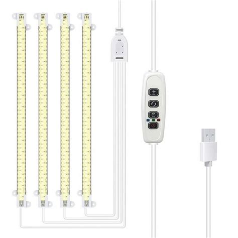 Led Grow Light Strips Full Spectrum Indoor Lights With Auto Onoff Timer Usb Rechargeable