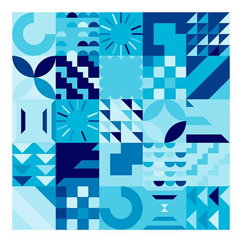 Geometric shapes pattern on Behance