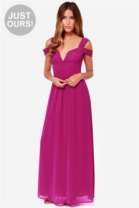 Elegant Magenta Dress Maxi Dress Prom Dress Bridesmaid Dress 81 00