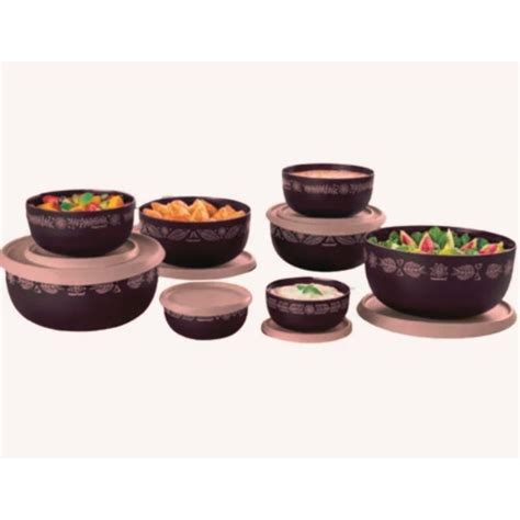 Kit Tupperware PDA 06 2023 Tigelas Toque Mágico Rustic Marsala 8 peças