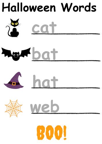 Halloween Cvc Words Teaching Resources