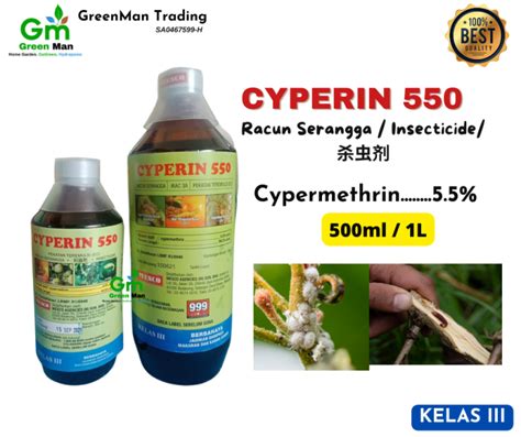 500ml 1L CYPERIN 550 Cypermethrin 5 5 Racun Serangga Insecticidal