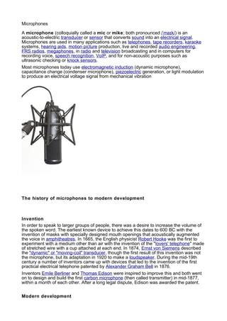 Microphone Essay Pdf