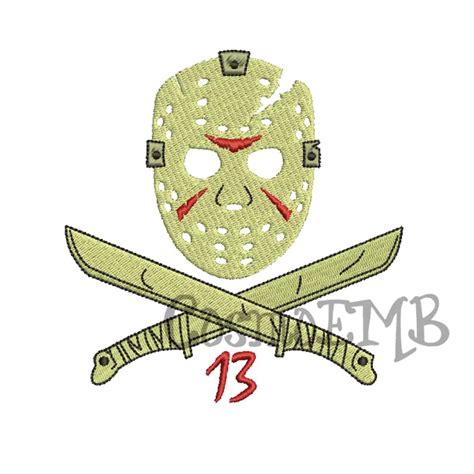 7 Size Jason Voorhees Friday The 13th Embroidery Design Etsy